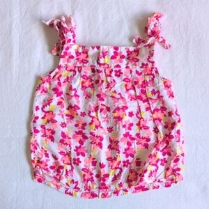 carter's pink floral flowy lightweight rayon tank top 24 months baby girl